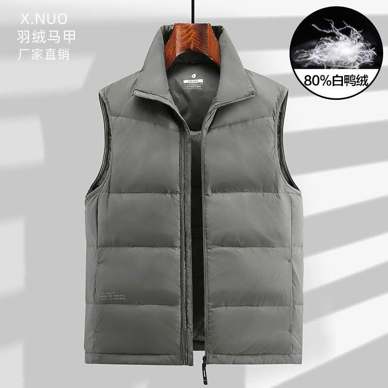 户外休闲羽绒马甲秋冬学生宽松大码马夹内搭保暖轻便立领轻薄背心