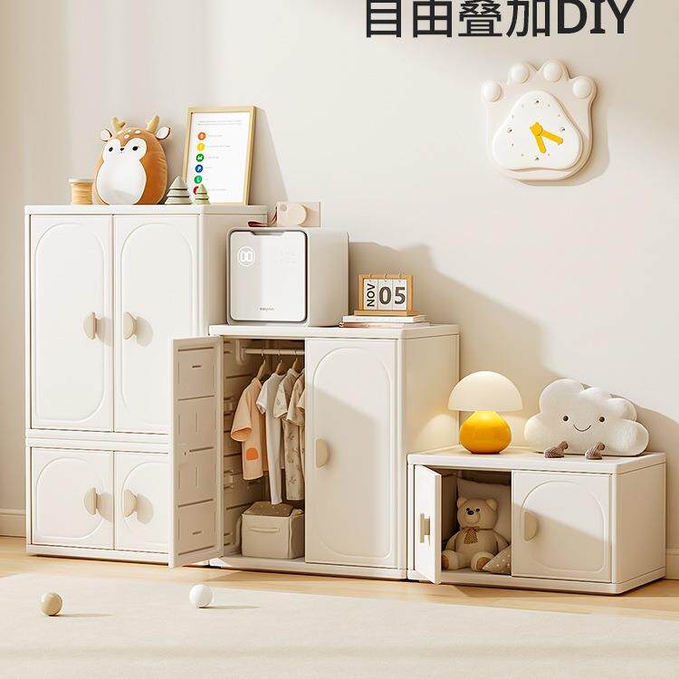 babyviva儿童衣柜玩具收纳柜婴儿喂养台置物架大容量宝宝储物柜子