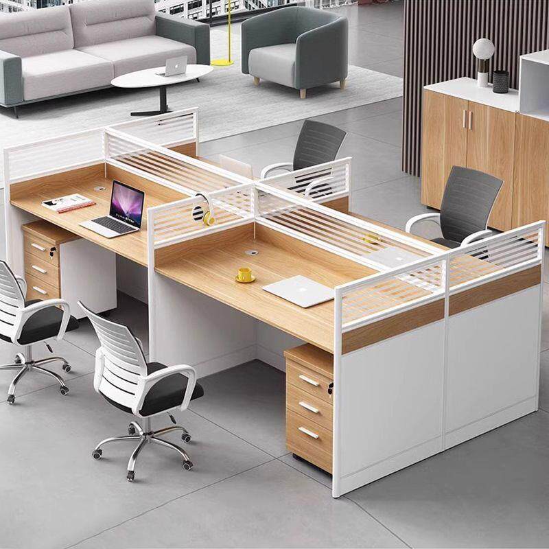 办公桌员工位简约现代职员卡座财务屏风位办公桌椅组合二四六人位