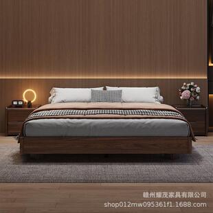 无床头实木床榻榻米落地床1米5床架排骨架卧室小户型省空间单人床