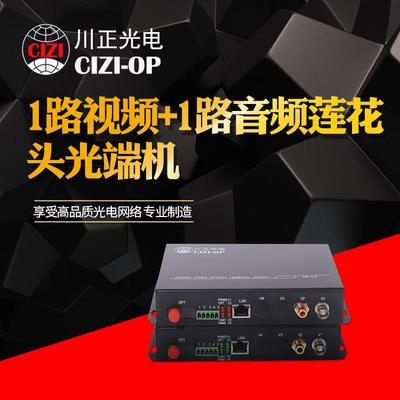 川正光电1路视频+1路音频莲花头光端机可制其他多功能光端机
