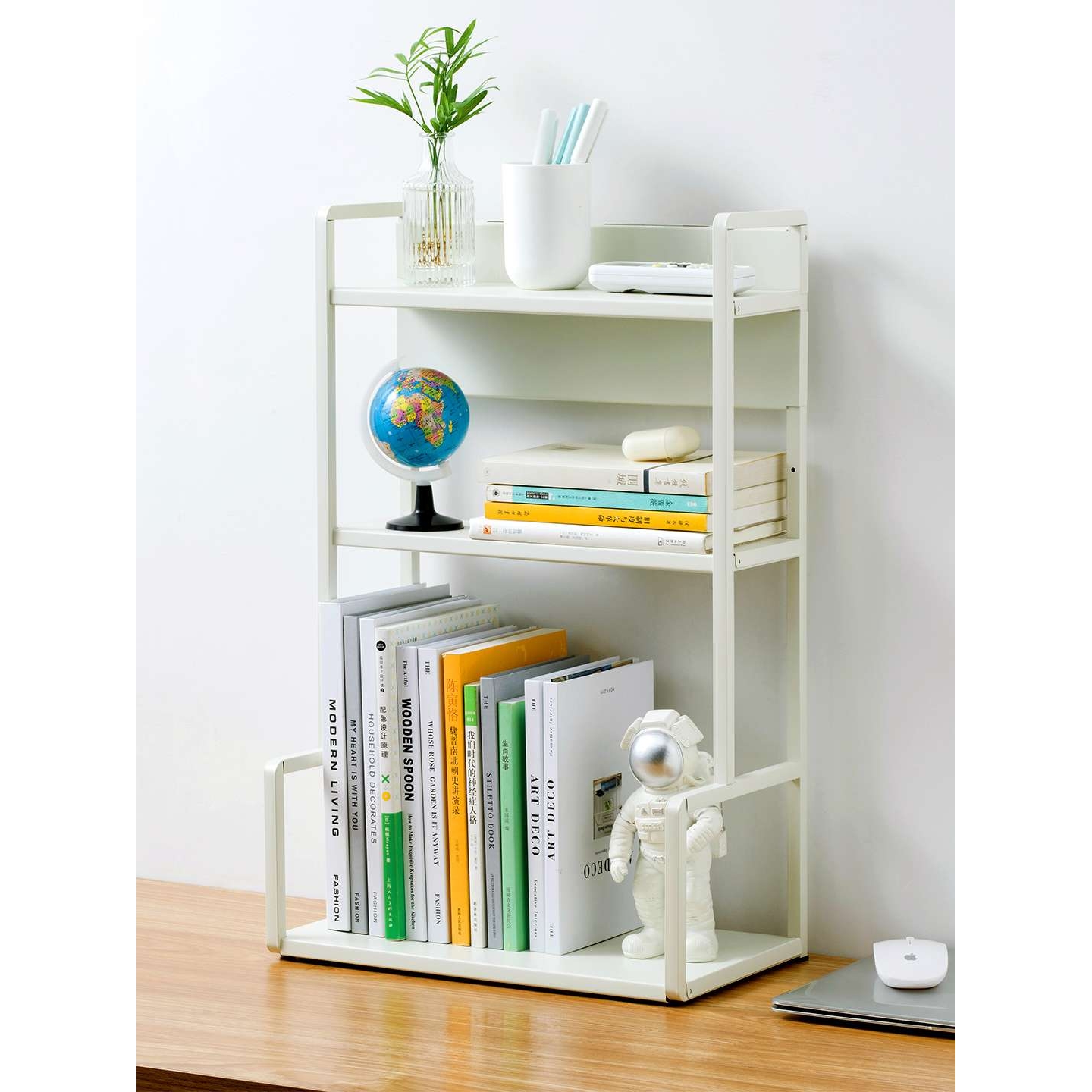 谋生书桌上简易书架学生宿舍置物架子简约小型书柜办公室桌面收纳
