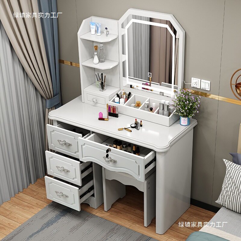 小型出租屋一体收纳梳妆台
