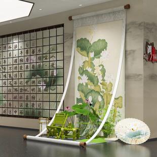 新中式户外装饰打卡镂空画轴汉服写真画中游置景道具卷轴