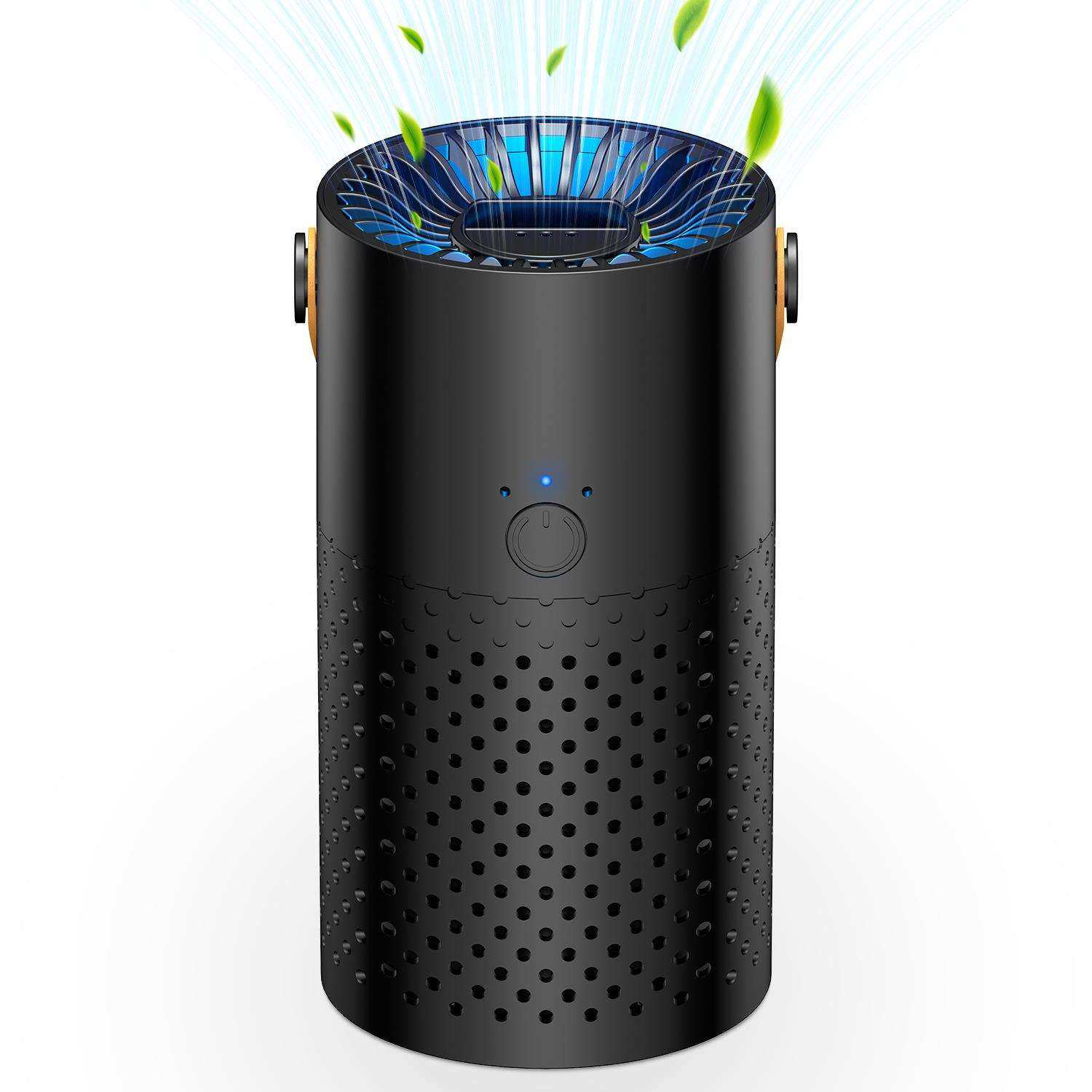 迷你桌面手提便携式空气净化器彩灯负离子家用除甲醛烟臭消毒