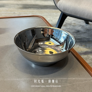 螺蛳粉吃出高级感！1810不锈钢双层大碗20CM泡面碗隔热防烫米线碗