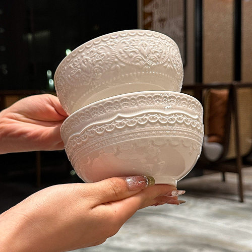 浮雕陶瓷餐具陶瓷碗米饭碗