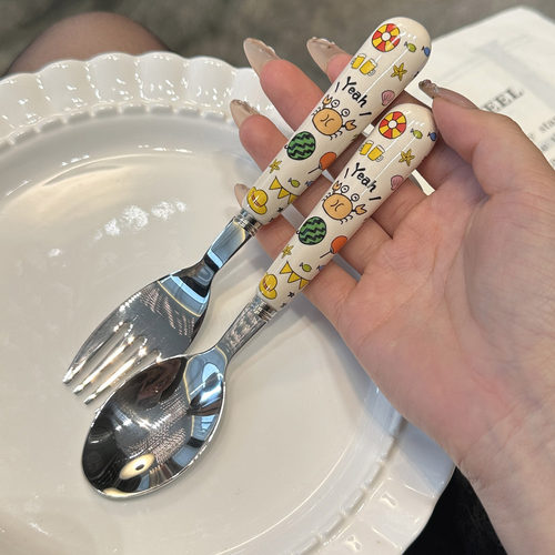 304不锈钢儿童叉勺餐具