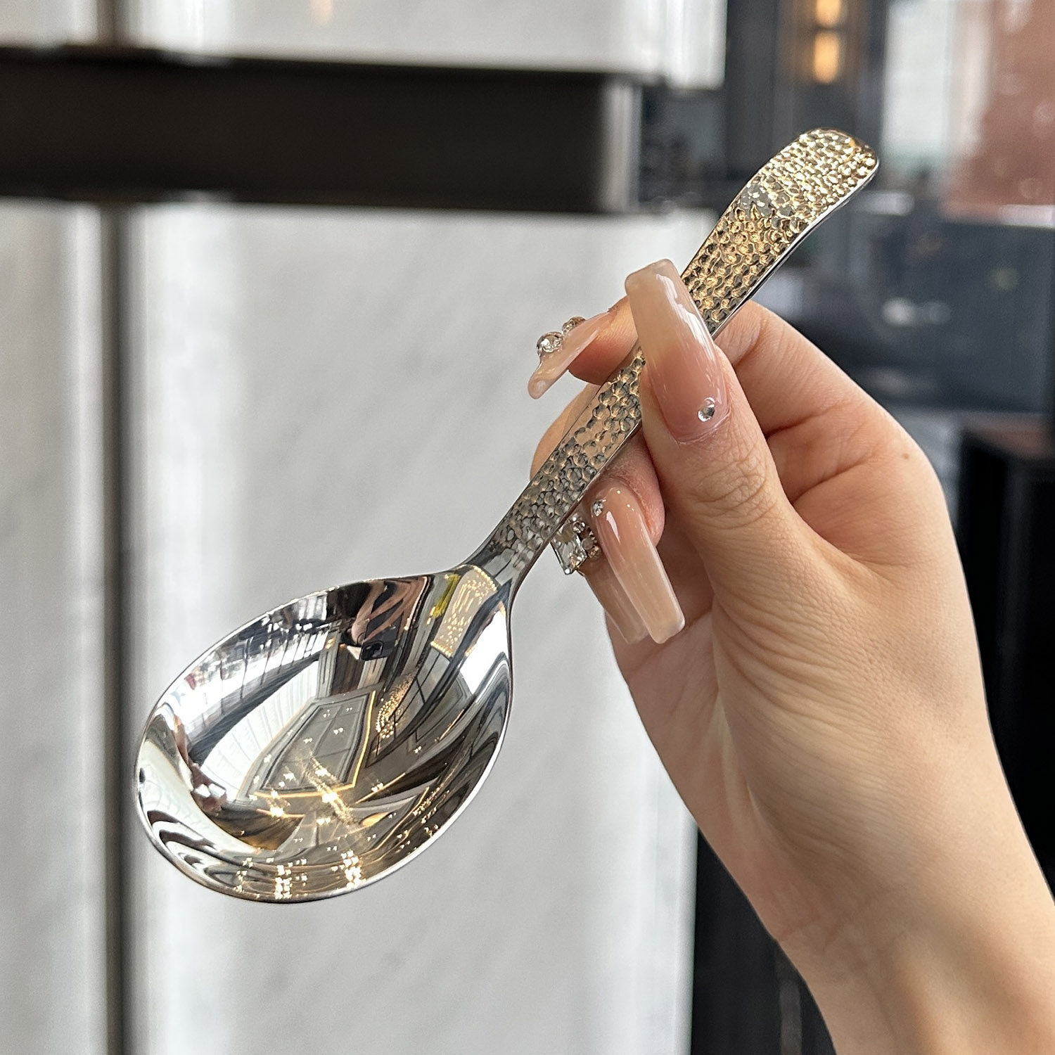 【老板娘自用】新品1810不锈钢家用长柄加深喝汤勺调羹汤匙吃饭勺,餐饮具,西餐勺,淘宝优惠券,粉丝福利购,淘宝优惠卷