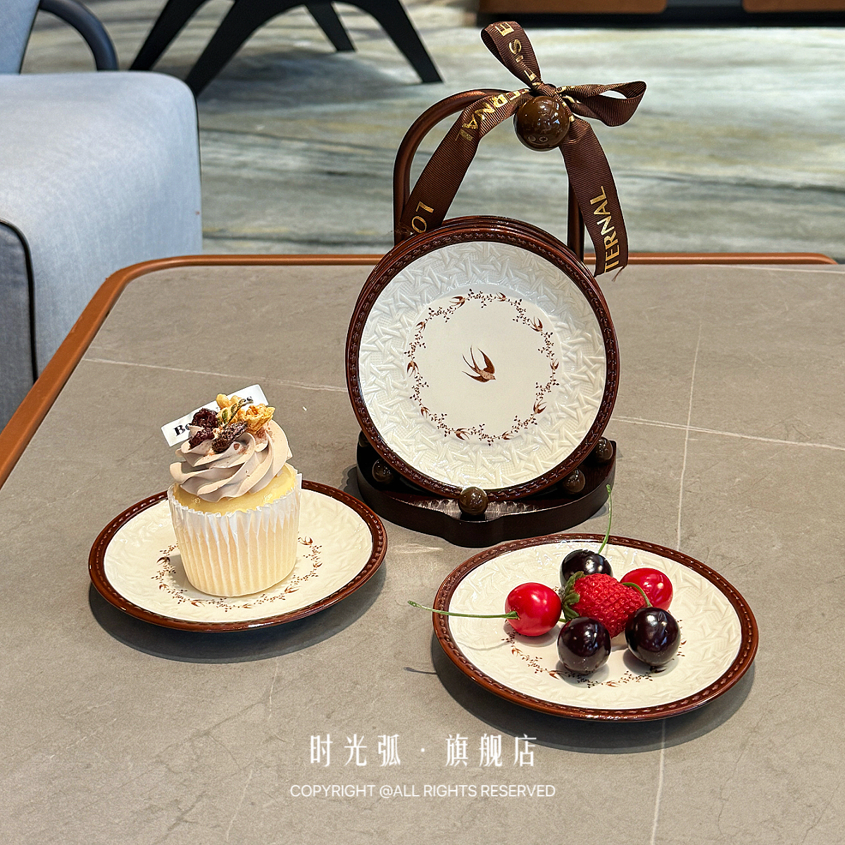 陶瓷吐骨碟家用轻奢高级感