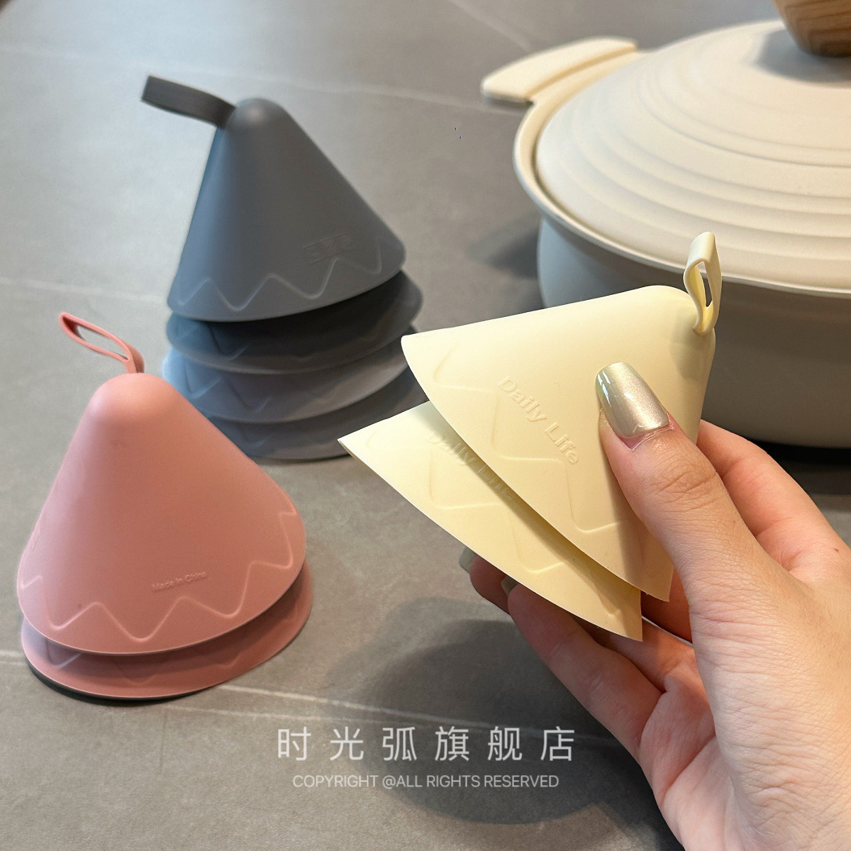 防烫锅把手矽胶三角锅耳朵厨房耐高温锅盖帽砂锅锅柄套珐瑯锅神器