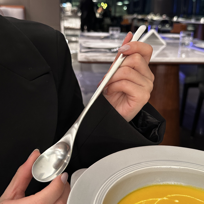 18/10不锈钢搅拌饭勺长柄勺