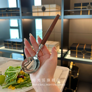 【红贵宝】【贵族体验】18/10不锈钢圆头更调羹主餐更韩式柄汤匙