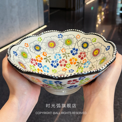 【老板自留款漂亮】绿野仙踪波兰手绘轻奢陶瓷餐具碗汤碗面碗大碗