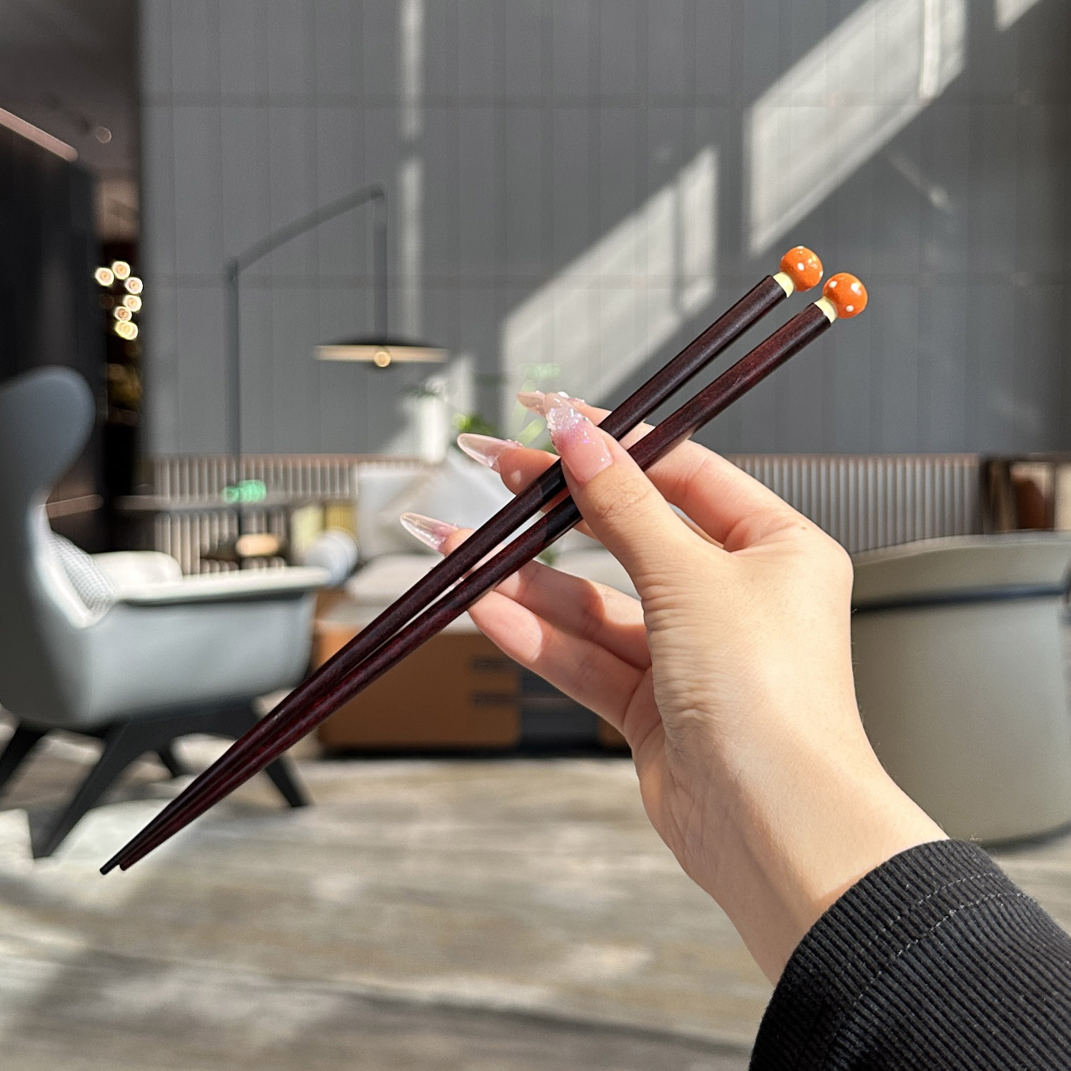 【老板娘自用】木筷子高颜值筷子套装日式家用高档儿童筷家庭