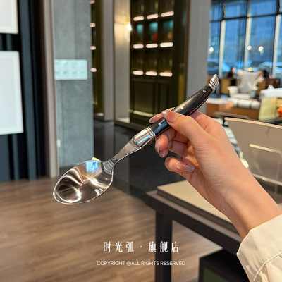 法国拉吉奥手工304不锈钢西餐勺