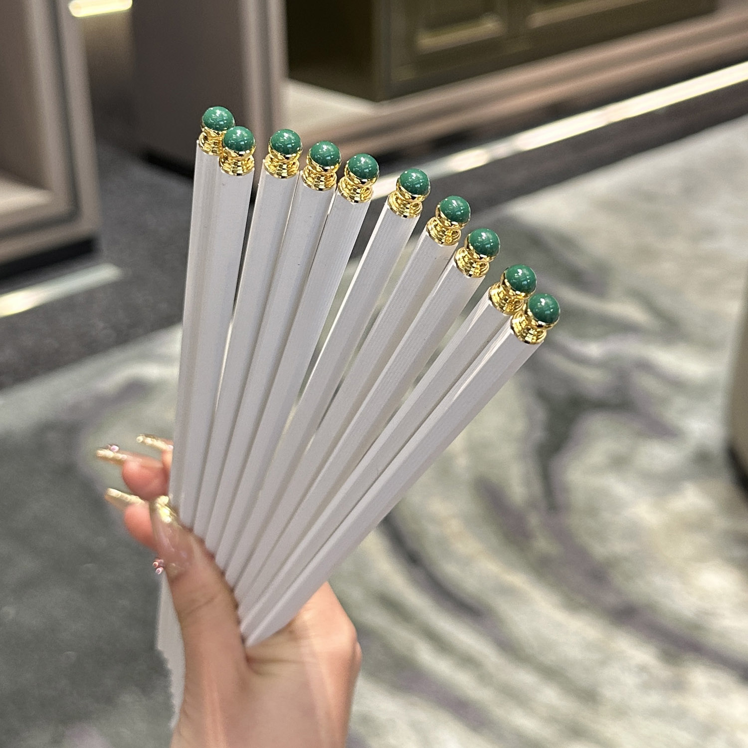 轻奢高档酒店用合金筷子加长