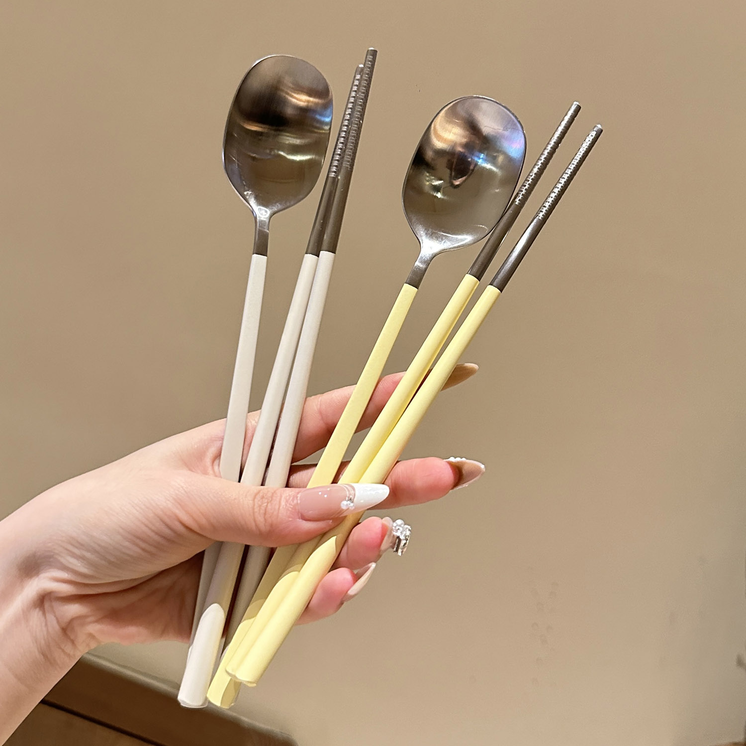 韩式ins风304不锈钢筷勺子套装