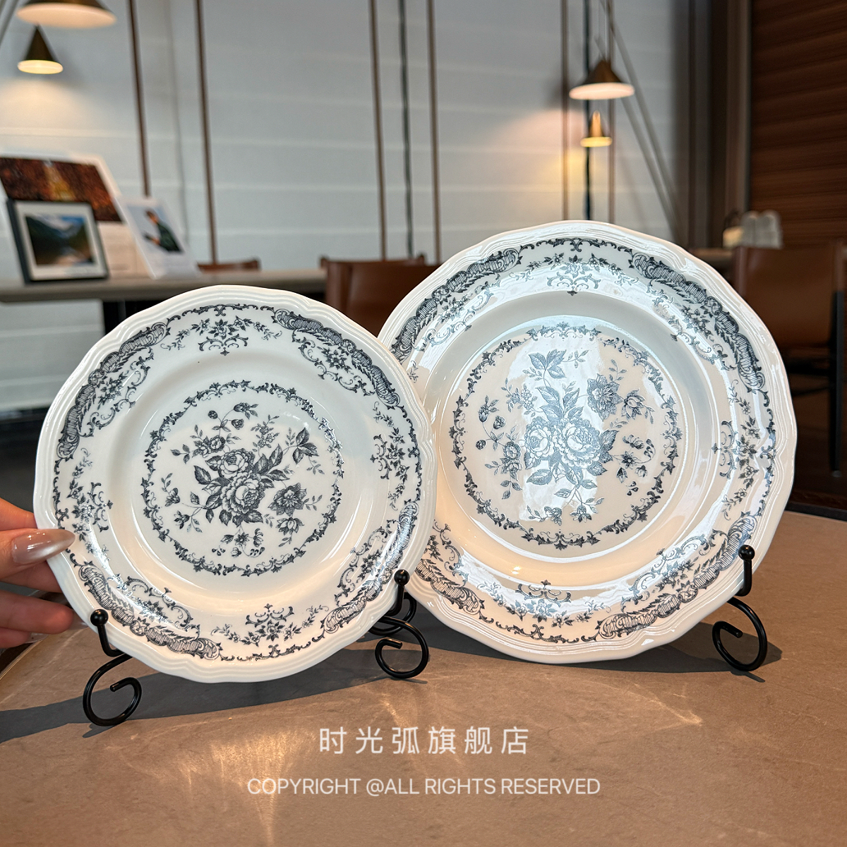意大利Bitossi 玫瑰绿松石水果点心盘子沙拉盘甜品盘意面盘餐盘