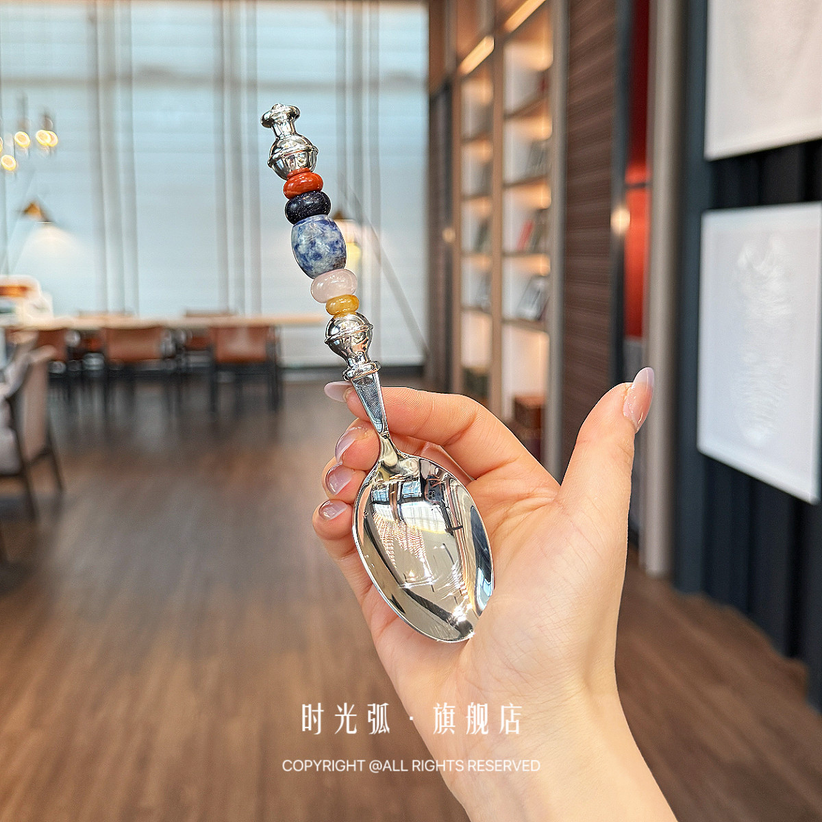 时光弧复古手工304不锈钢西餐勺