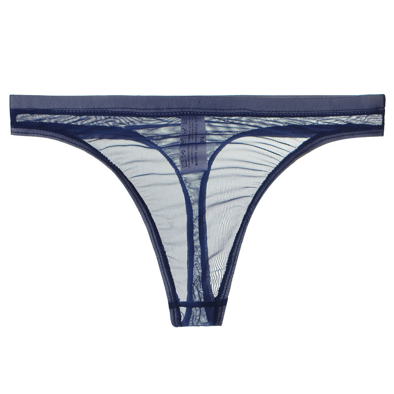 2025男士内裤超薄网纱透明无囊袋丁字裤柔软透气性感男女通用