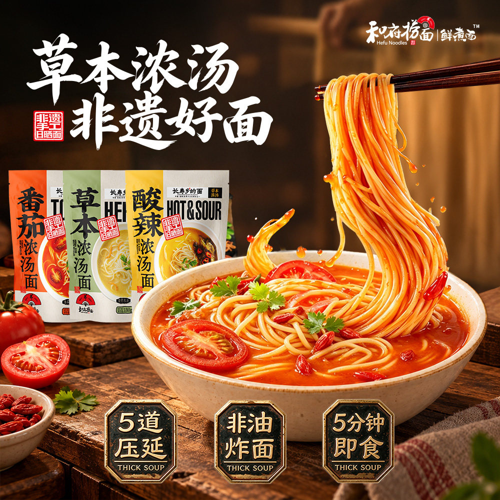 和府捞面番茄浓汤面2袋拍5件 5.9元 - 86线报