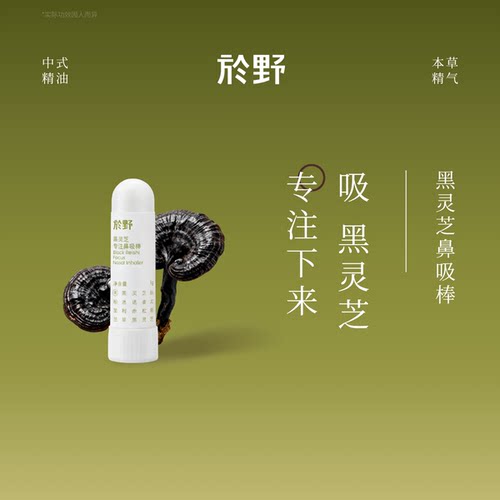 於野黑灵芝专注鼻吸棒2支装
