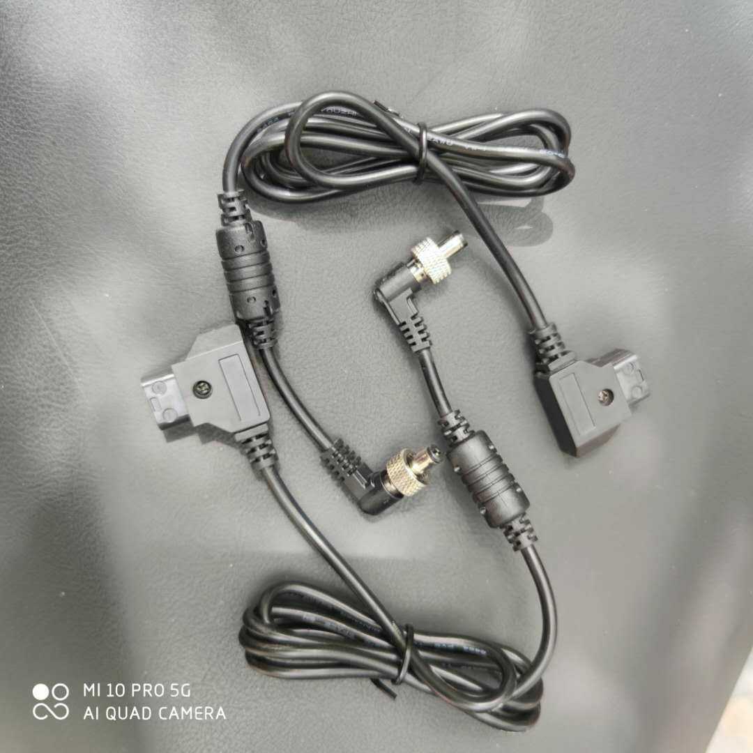 B口视威无线图传电源线B口转DC2.1带锁 D-TAP监视器电源线