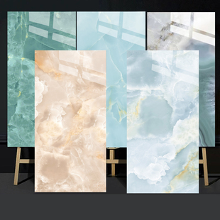 广东佛山通体翡翠绿色玉石奢石瓷砖600x1200防滑全瓷地板砖磁砖