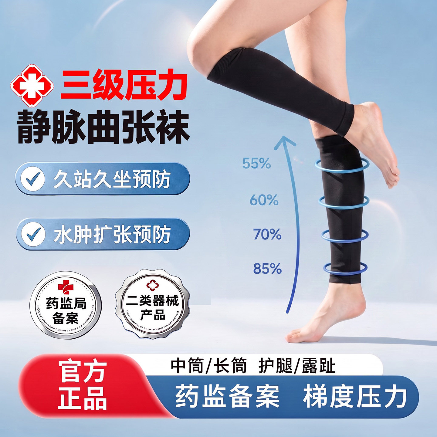 三级压力】医用治疗型静脉曲张袜