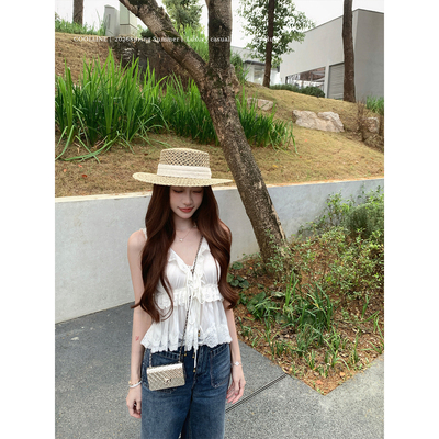 COOLLINE林子熙蕾丝缎面上衣