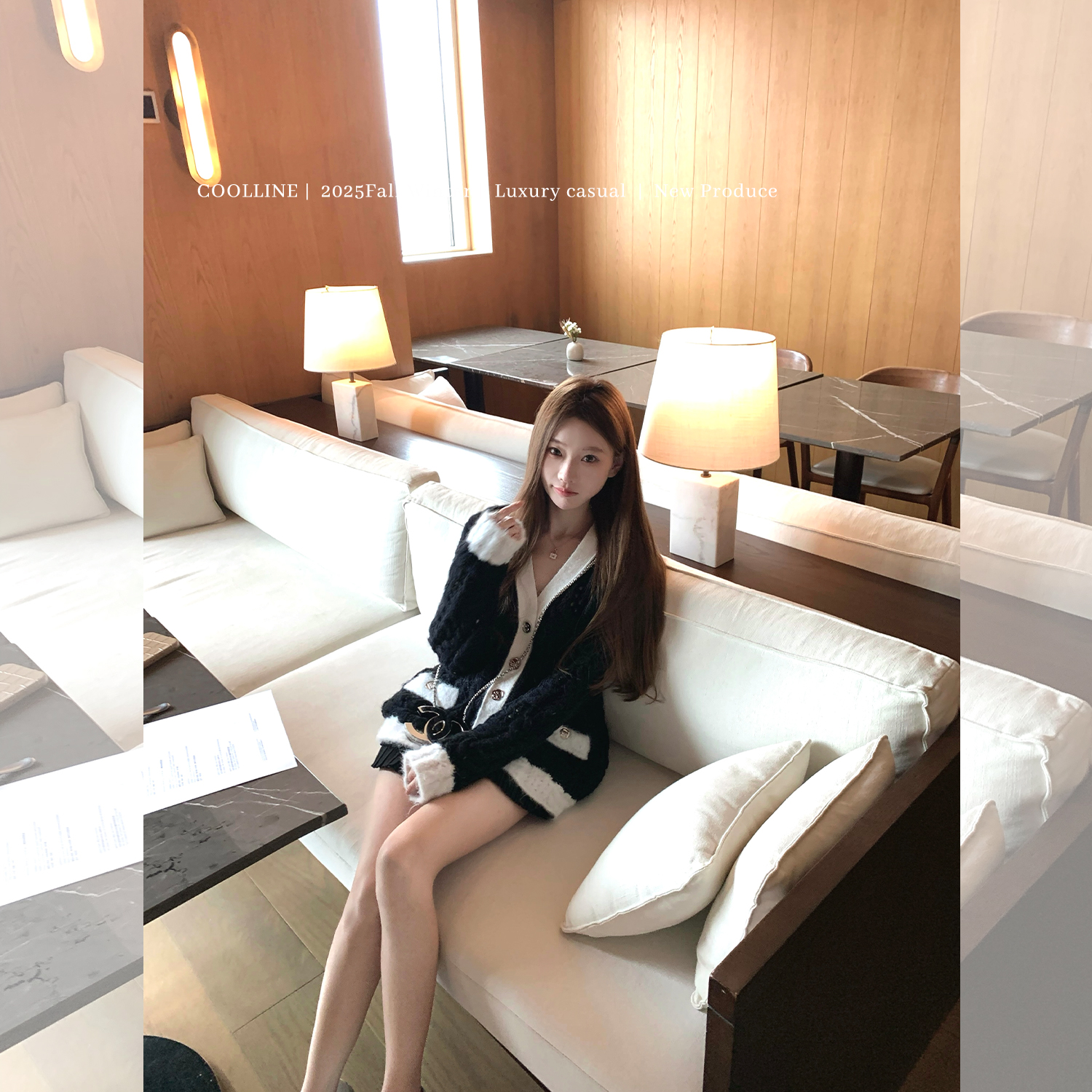 COOLLINE林子熙小香毛衣/开衫