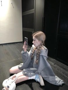 COOLLINE林子熙 闪灵大卫衣 580g高克重轻奢风撒银工艺卫衣外套