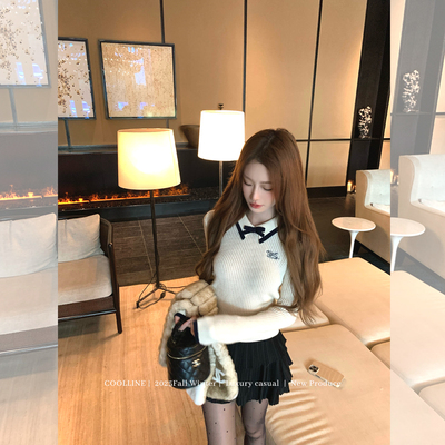 COOLLINE林子熙千金感针织上衣