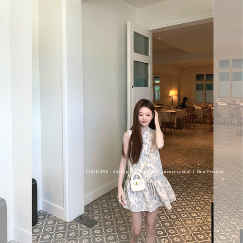 COOLLINE林子熙青花瓷连衣裙