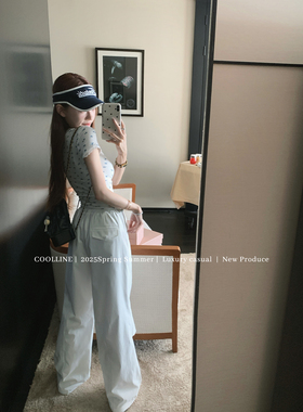 COOLLINE林子熙 Gorpcore时髦工装 两色速干伞兵裤女高腰百搭长裤