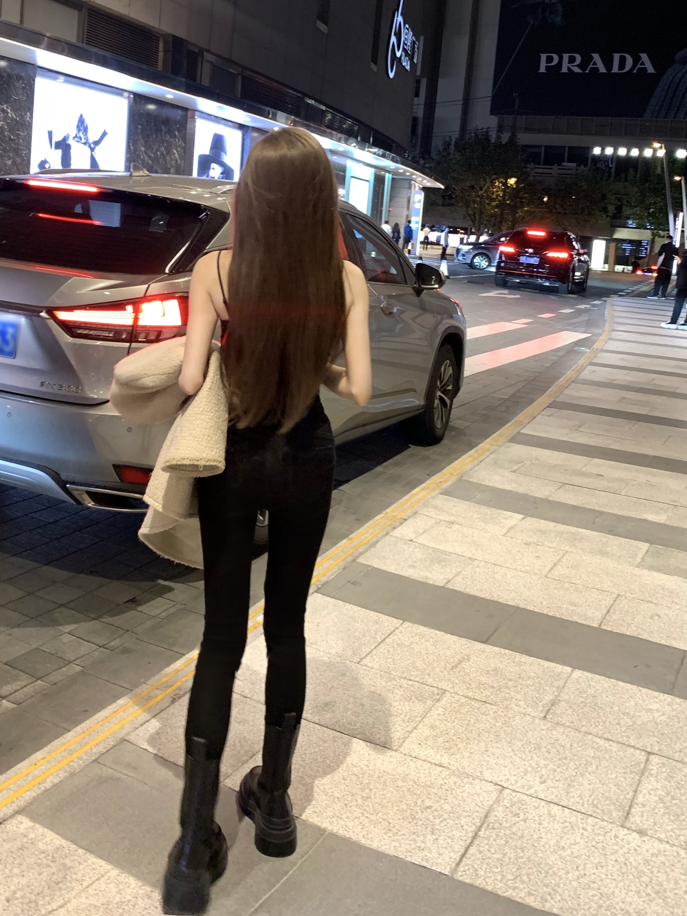 COOLLINE林子熙百搭高腰牛仔裤女
