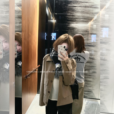 COOLLINE林子熙磨砂麂皮外套