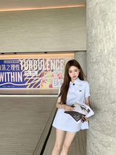 COOLLINE林子熙 轻氧少女系 甜美miu系清爽小个子衬衫裙连衣裙夏