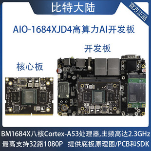 AIO-1684XJD4主板八核高算力AICortex-A53人工智能BM1684X核心板