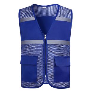 反光安全背心夏季透气网眼施工建筑工地环卫荧光黄马甲定制印logo