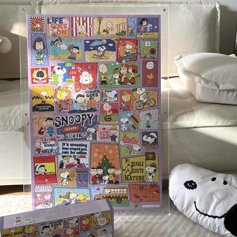 透明亚克力拼图相框双面可定制