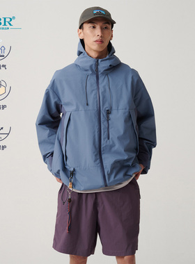 BUTTBILL BETA 24SS 消光尼龙格防水拼接撞色夹克外套RBR防水拉链