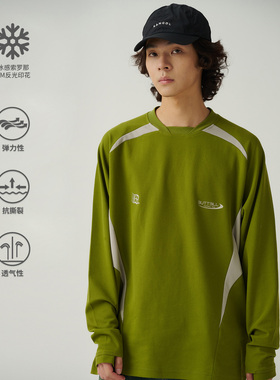 BUTTBILL BETA 23FW 230g冰感索罗娜长袖训练衫3m反光印花运动T恤