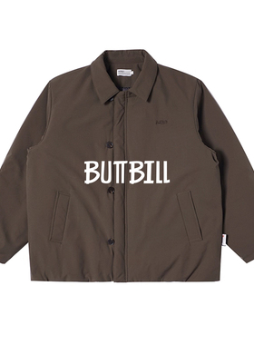 BUTTBILL22AW复古Teflon三防3M新雪丽棉衣服教练夹克日系外套男