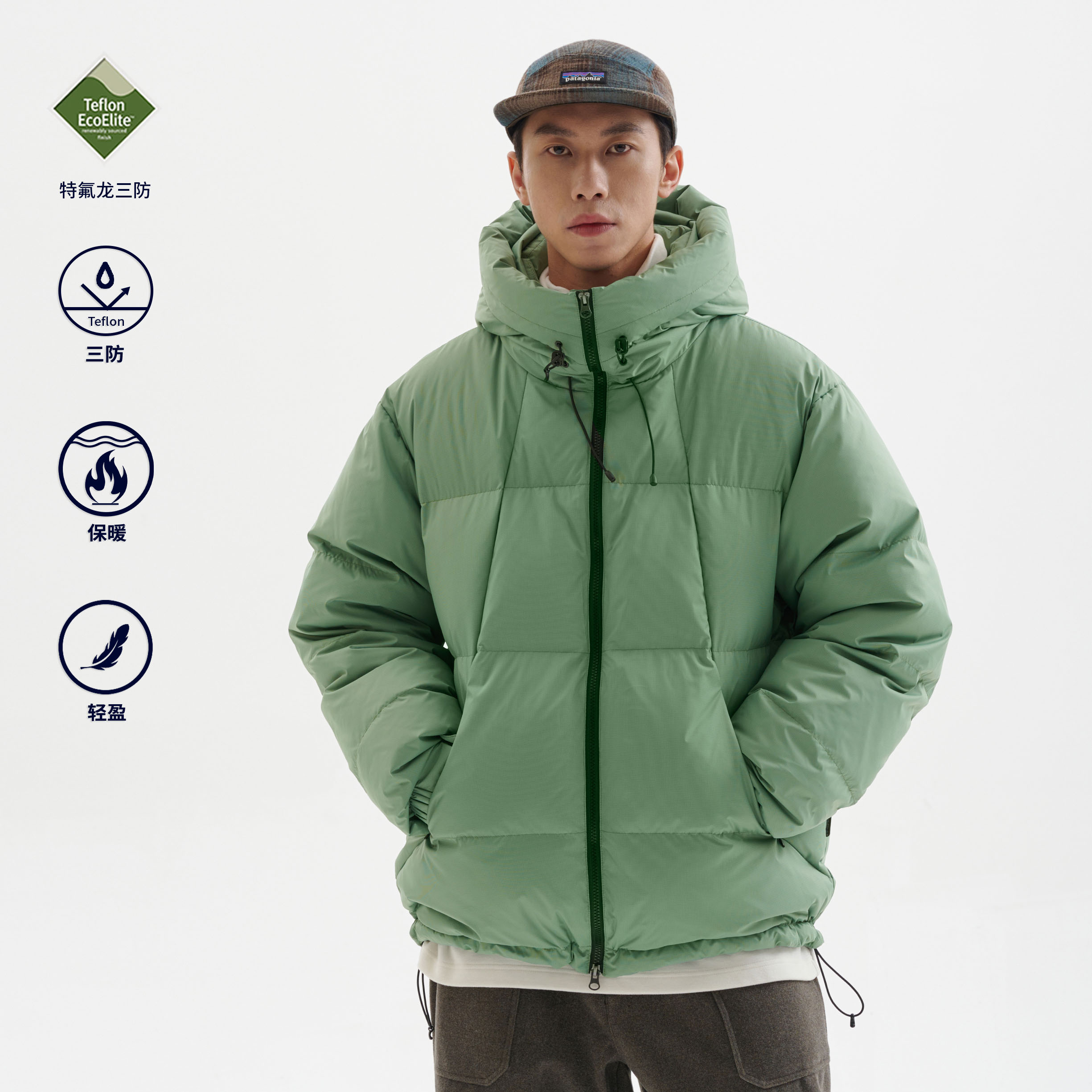 日系户外连帽羽绒服BUTTBILL