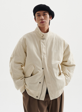 BUTTBILL22AW日系复古3M新雪丽灯芯绒夹克哈灵顿宽松外套棉衣服