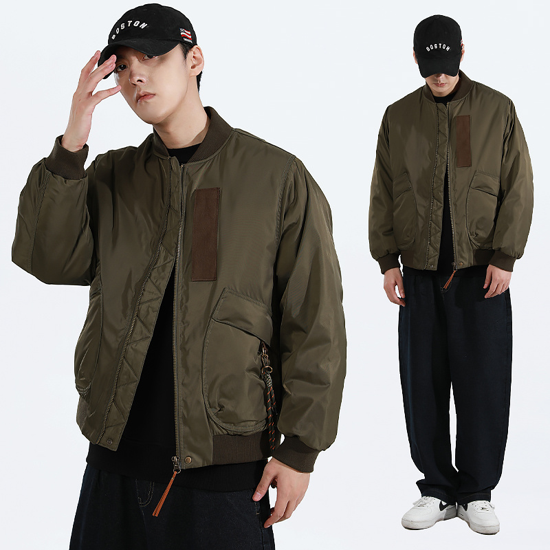 短款羽绒服工装外套加厚保暖夹克