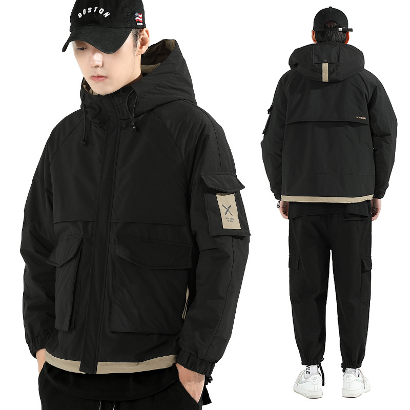 棉衣新款加厚工装羽绒服夹克外套