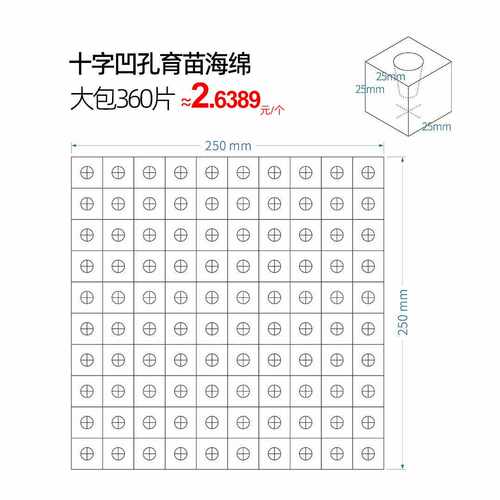 无土栽培海绵方块水培固定设备定植棉阳台种植大棚育苗棉基质板绵
